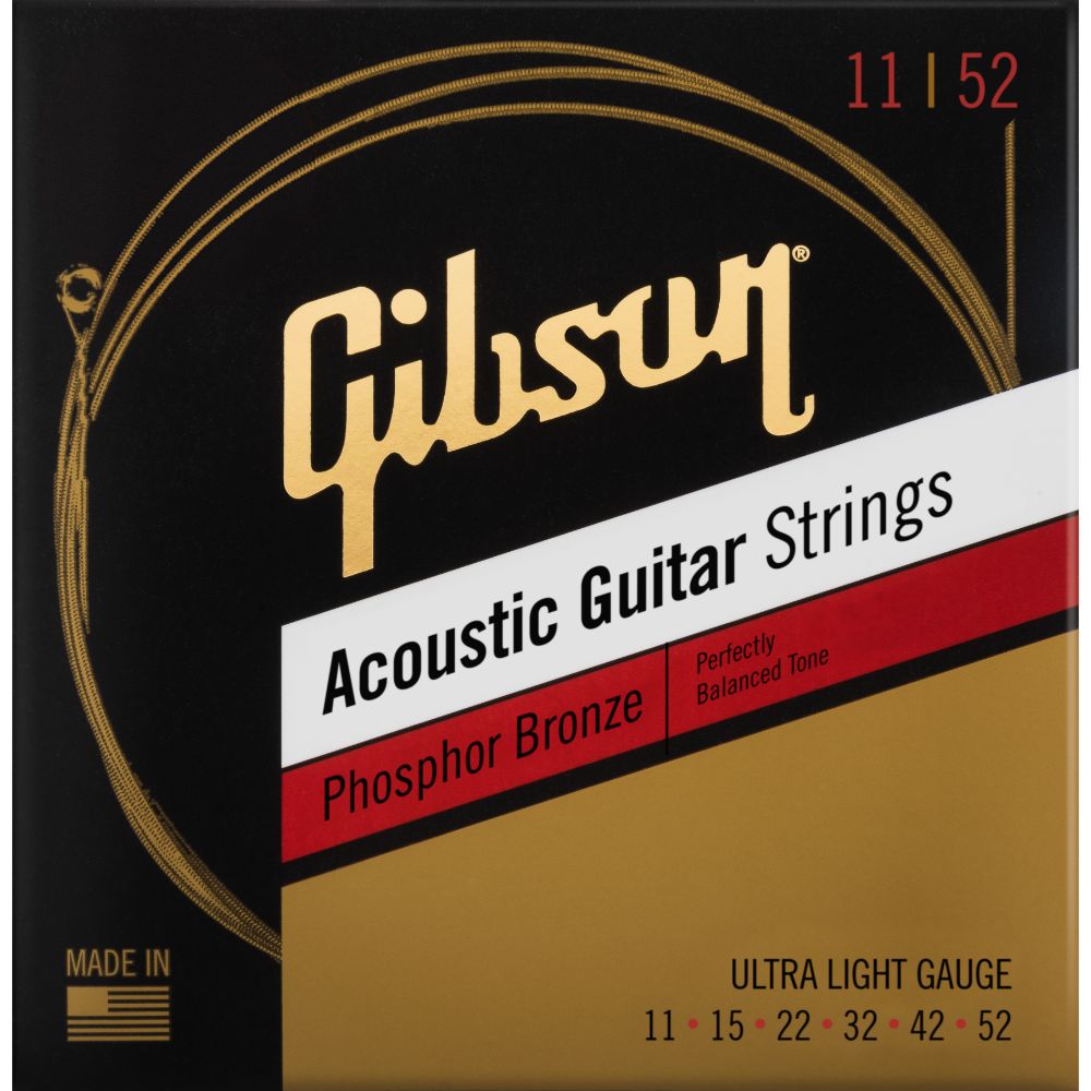 0711106006697 - Phosphor Bronze Acoustic Guitar Strings Ultra Light 011-052