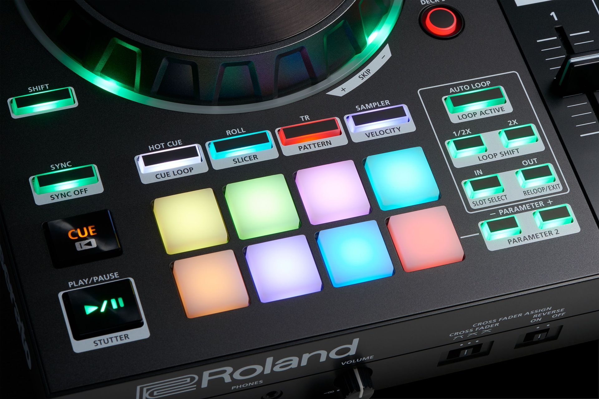 Roland DJ-505  2-Kanal DJ Controller für Serato DJ mit vier Decks