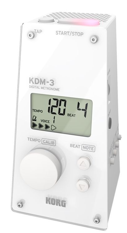 Korg KDM-3WH Digital-Metronom, großer Speaker, Volumenregler, 8 Metronomsounds