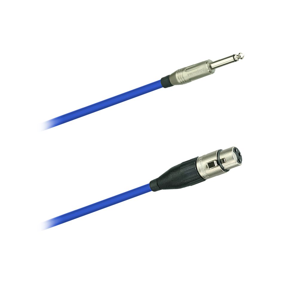 4051344036862 - Mikrofonkabel Amphenol XLR female  63mm Klinkenstecker 10 Meter blau