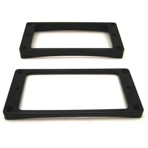 Allparts Humbucker-Rahmen, Pickup Rings, 2er-Set, gewölbt, schwarz, Kunststoff