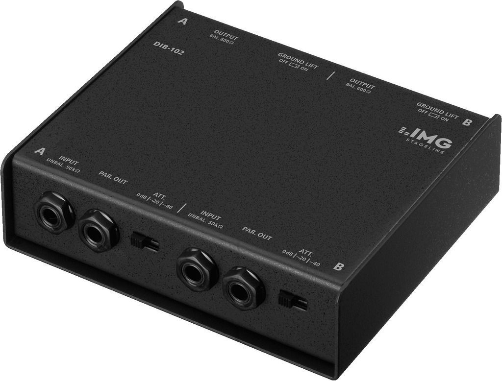 4007754131840 - IMG StageLine DIB-102 Passive DI Box 2-Kanal 4007754131840 - IMG StageLine DIB-102 Passive DI Box 2-Kanal
