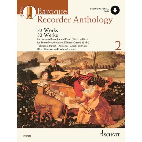 Noten Baroque recorder anthology 2 Blockflöte, Klavier, Gitarre ED13135D incl.  - Onlineshop Musikhaus Markstein