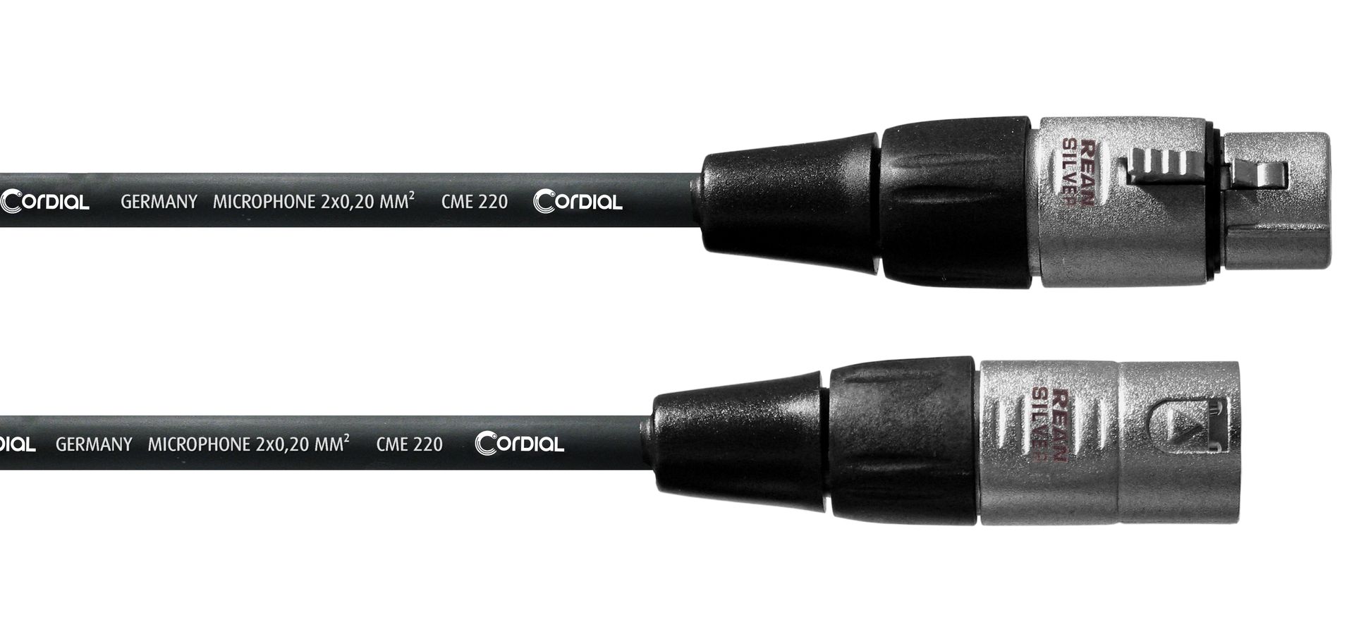 Cordial CFM 1 FM Mikrofonkabel Neutrik / Rean XLR male/female, 1 Meter schwarz