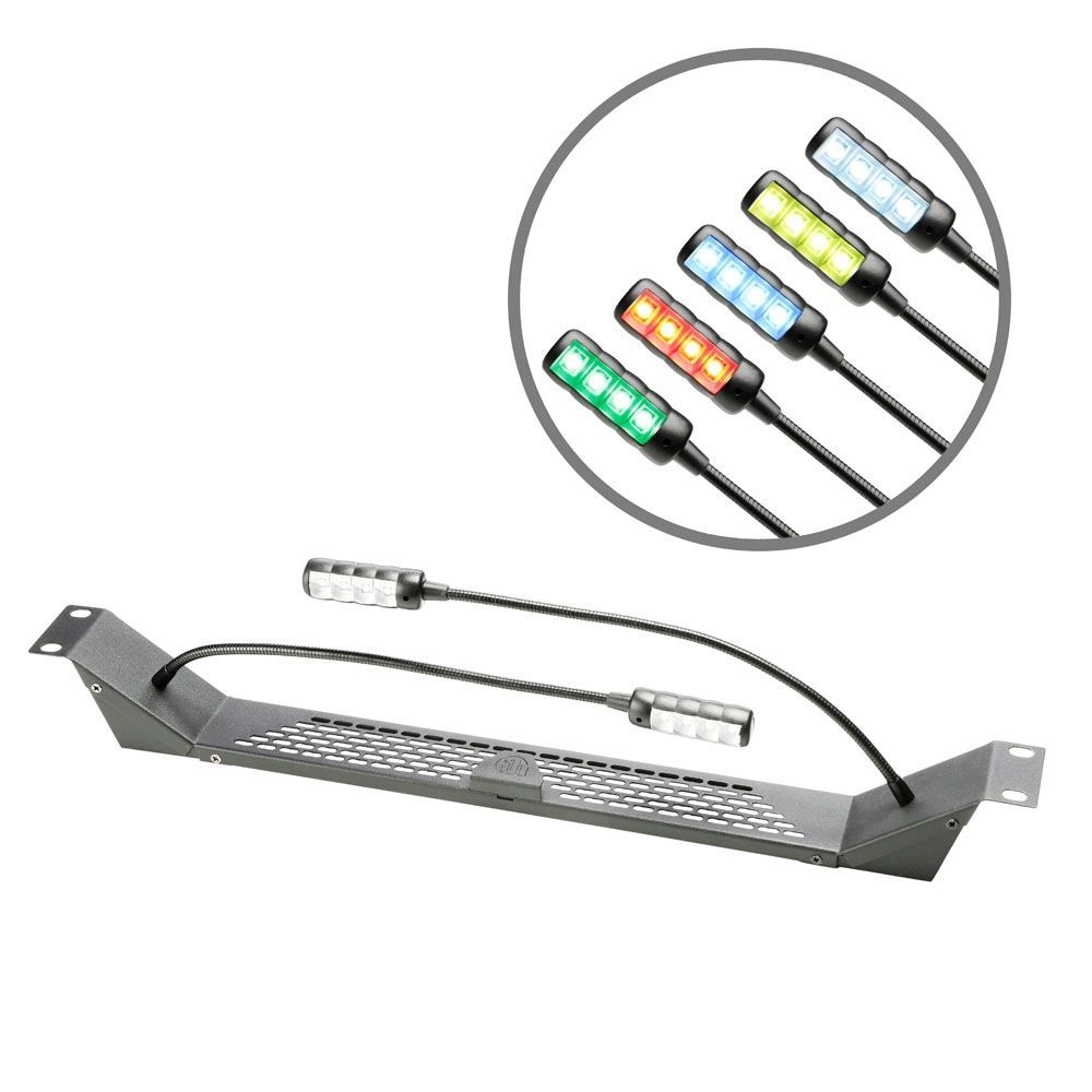 Adam Hall  87463 ULTRA C 19" LED Racklight mit 2 Schwanenhälsen 30,5cm