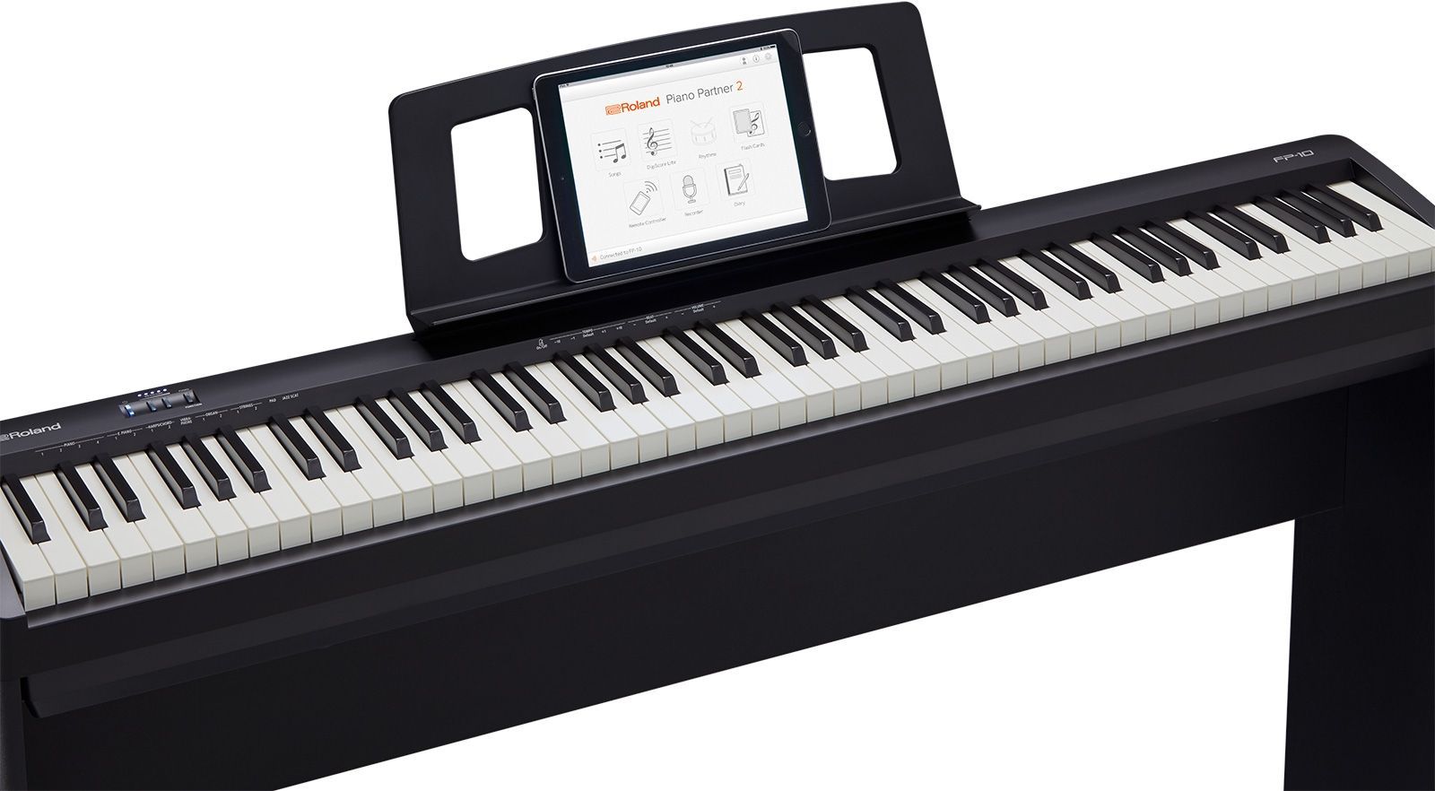 Roland FP-10-BK Stagepiano schwarz Digitalpiano mit Lautsprechern FP10