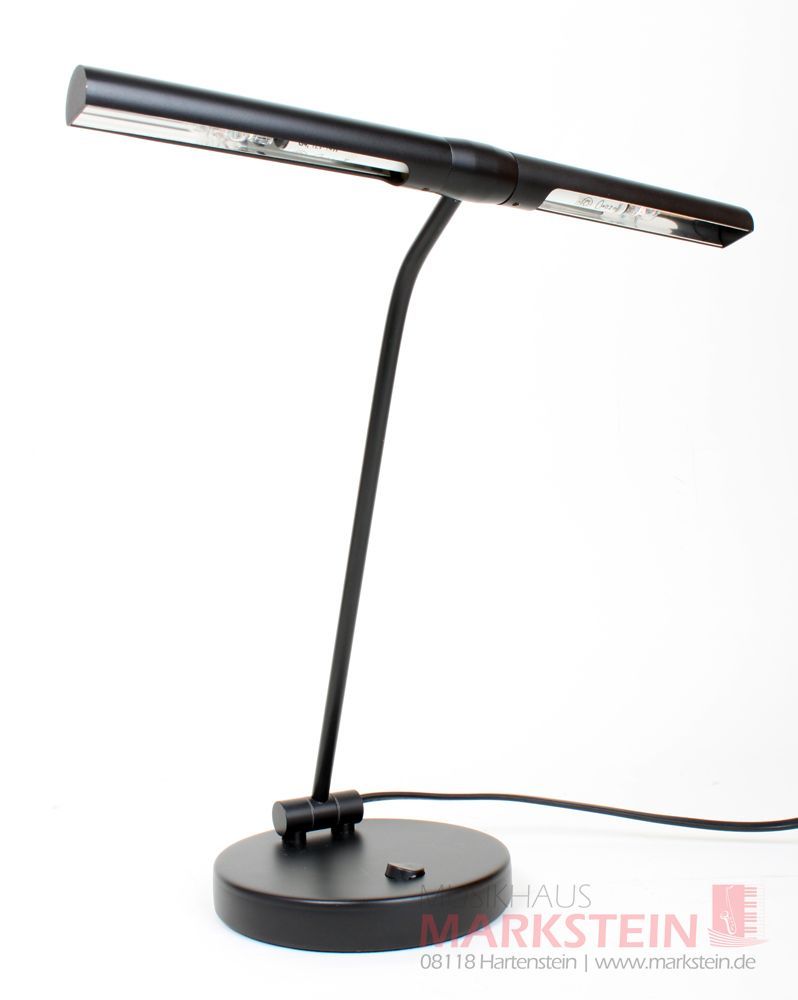 Leuchten 002 Jahn Pianoleuchte L4407 Halogen schwarz matt Klavierleuchte incl.Leuchtmittel