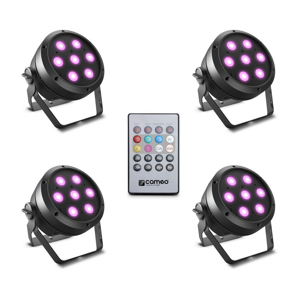 Cameo ROOT PAR 4 SET 1 bestehend aus: 4 x CLROOTPAR4 inkl. IR-Fernbedienung_00050923_