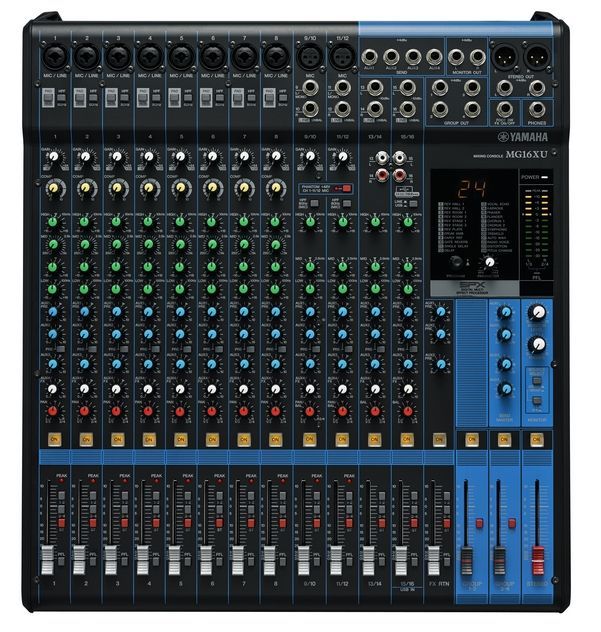 Yamaha MG16XU Mixer, SPX Effekt, USB, 10 Mikrofoneingänge, 4 Stereoeingänge