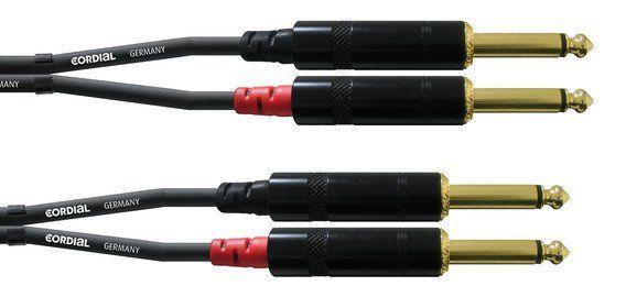 Cordial CFU 6 PP, 6 m, 2x Klinke 6,3mm  2x Klinke 6,3mm Zwillingskabel_00053667_