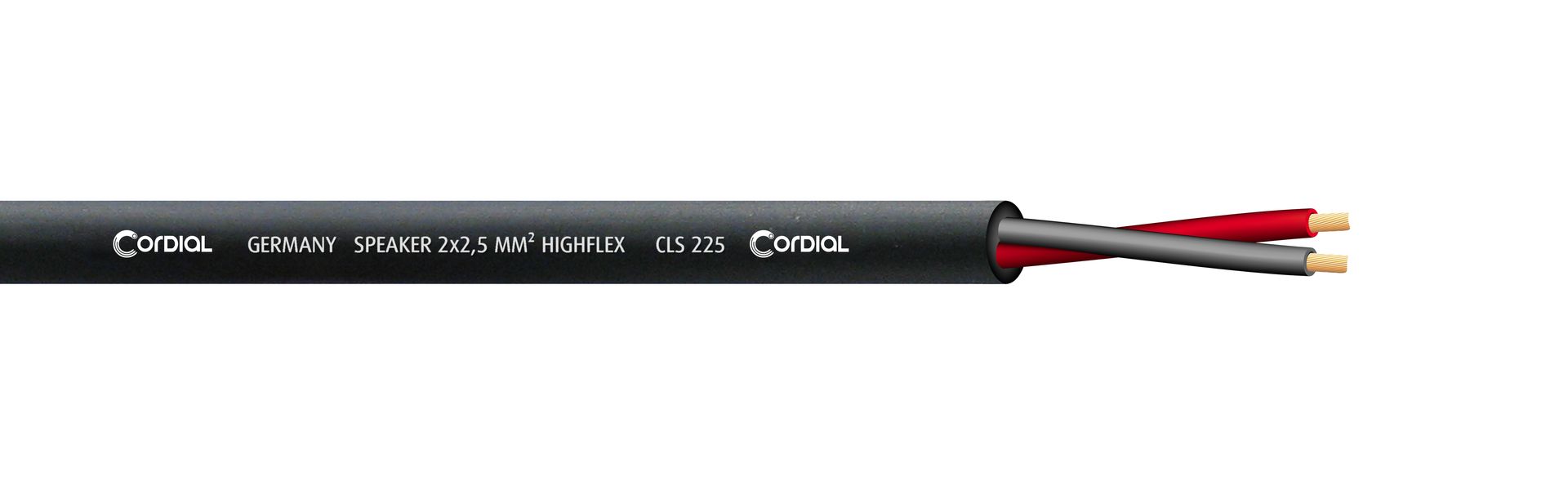 Cordial CLS 225 BK Lautsprecherkabel schwarz 2x2,50 qmm, Meterware Highflex_00035003_
