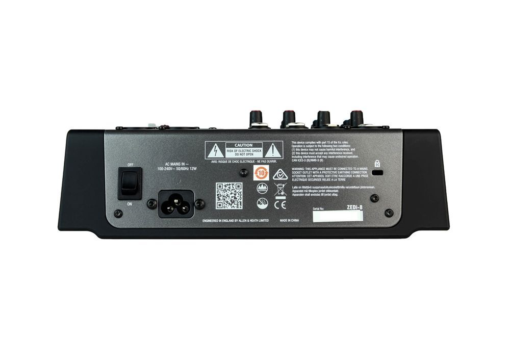 Allen&Heath ZEDi-8 Mixer mit 2x2 USB Interface (24bit / 96KHz)