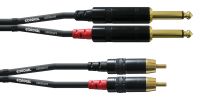 Cordial CFU 0,9 PC, 0,9 m, 2x Klinke 6,3mm  2x Cinch male Insertkabel_00034500_