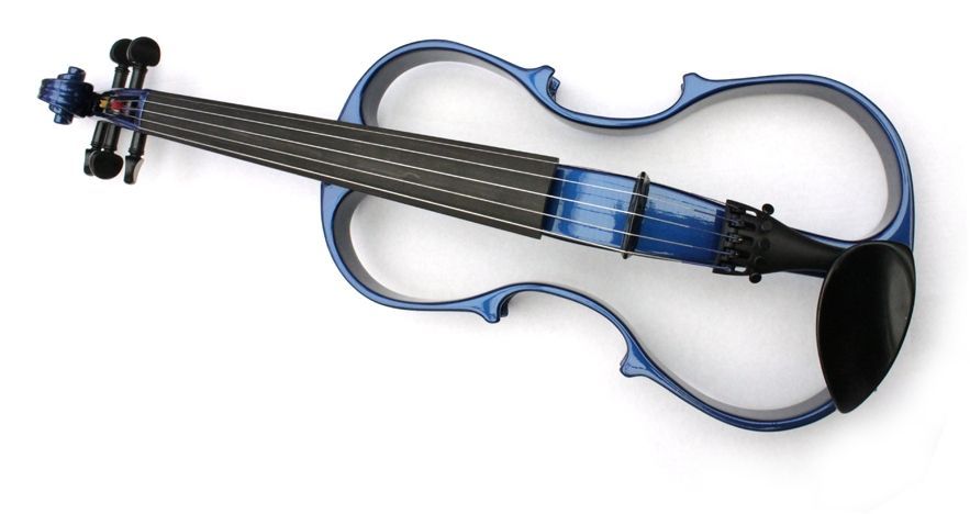 Fidelius E-Violine " F-Trad 5 ", 5-Saiter blau Einzelstück, incl. Koffer