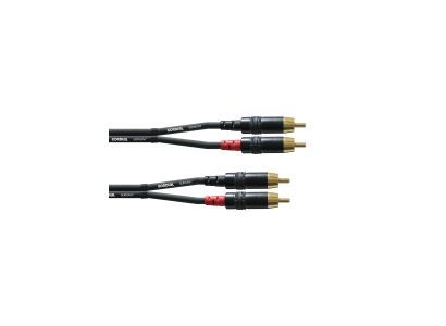 Cordial CFU1,5CC Audio Adapterkabel [2x Cinch-Stecker - 2x Cinch-Stecker] 1.50 m Schwarz