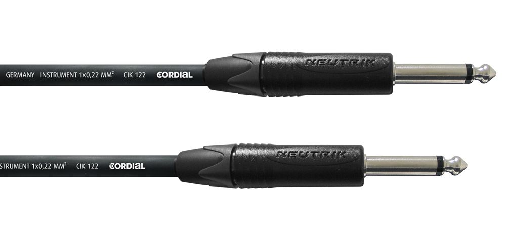 Cordial CPI 3 PP Gitarrenkabel, 6,3mm Klinke/Klinke, Neutrik, 3m , schwarz  _00034358_
