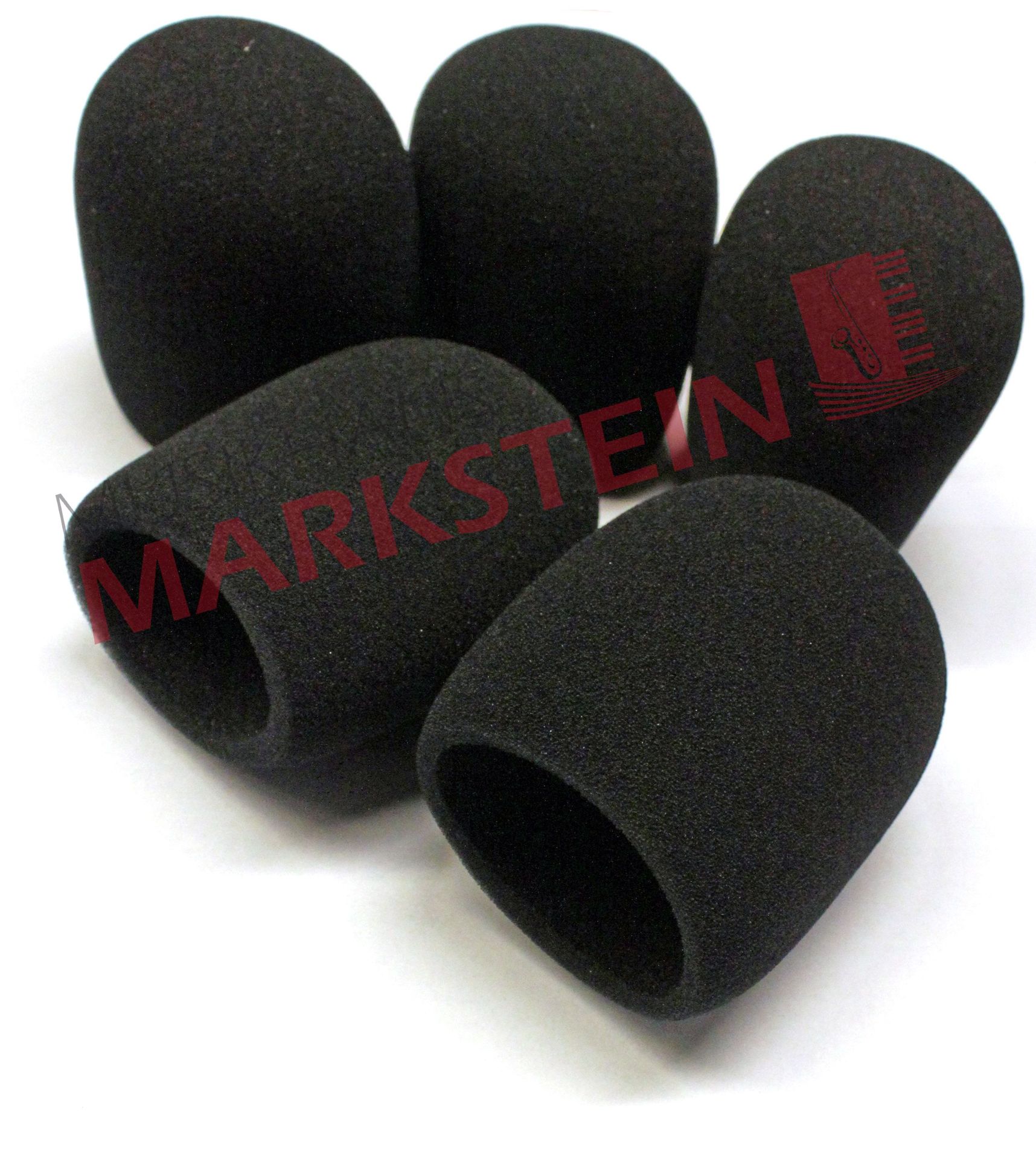 Mikrofon-Windschutz SET, 5 Stück Schwarz Durchmesser innen 49mm , Höhe 7,5cm 