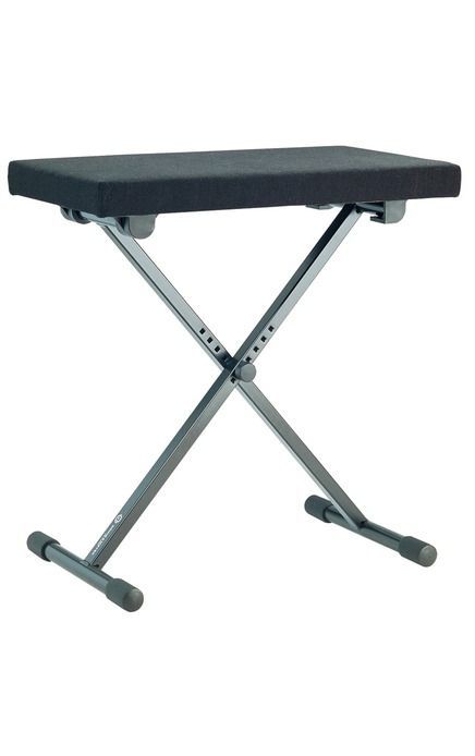 K&M 14066 Keyboardbank, 39,5 - 58,50 cm verstellbar, Stoff 54 x 30 cm Sitz_00030506_