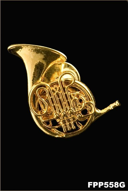 Anstecker Waldhorn FP-Schmuck French Horn #558 Musikergeschenke Musikerschmuck