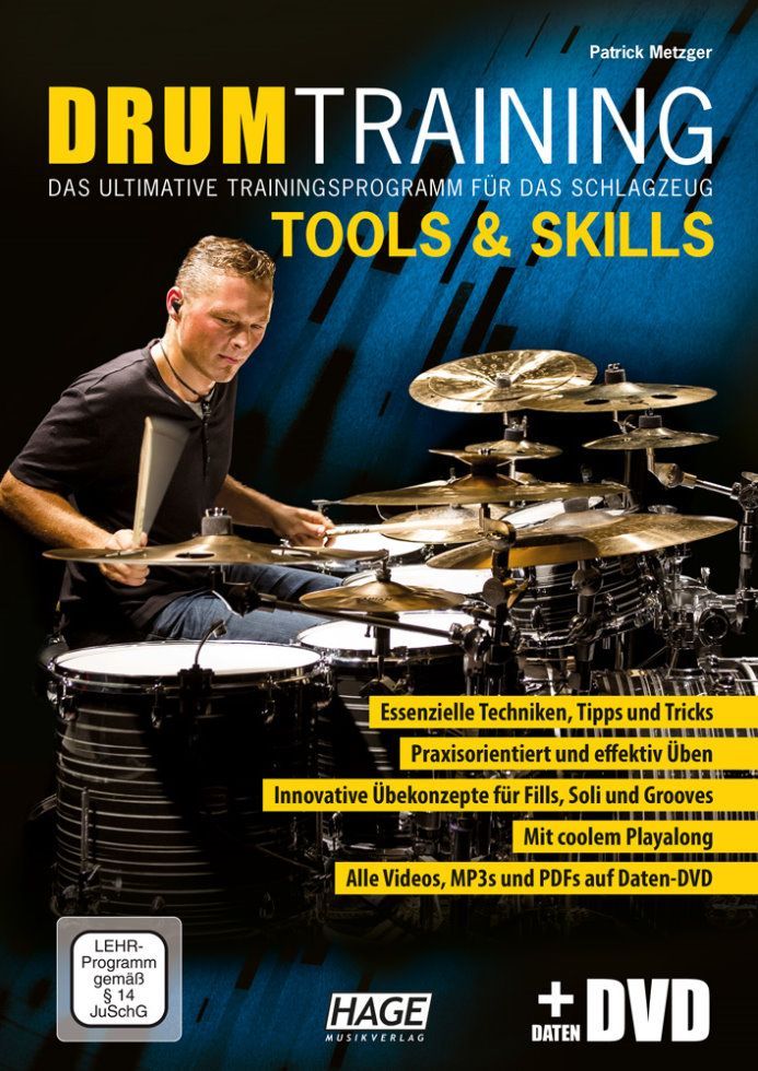 Noten Drum Training Tools Skills incl. Daten DVD Hage eh 3943  - Onlineshop Musikhaus Markstein