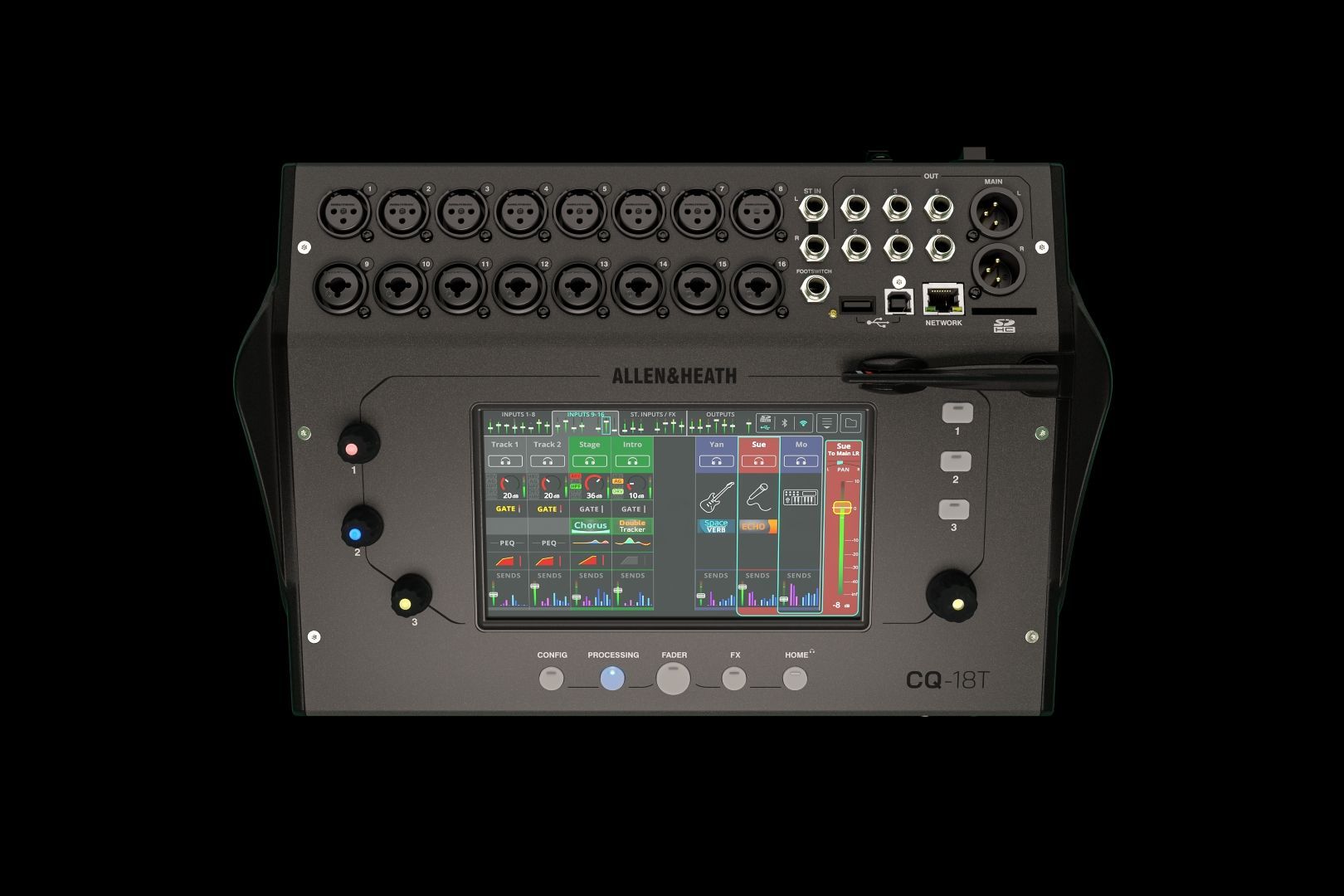 Allen & Heath CQ18T Kompakter Digitalmixer mit Bluetooth