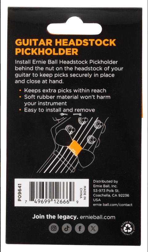 Ernie Ball EB9641 Pickholder für die Kopfplatte