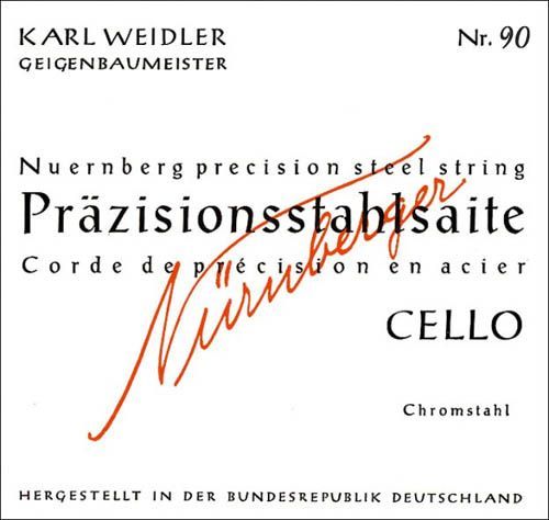 Karl Weidler Cello 3/4 D Saite Stahl mittel