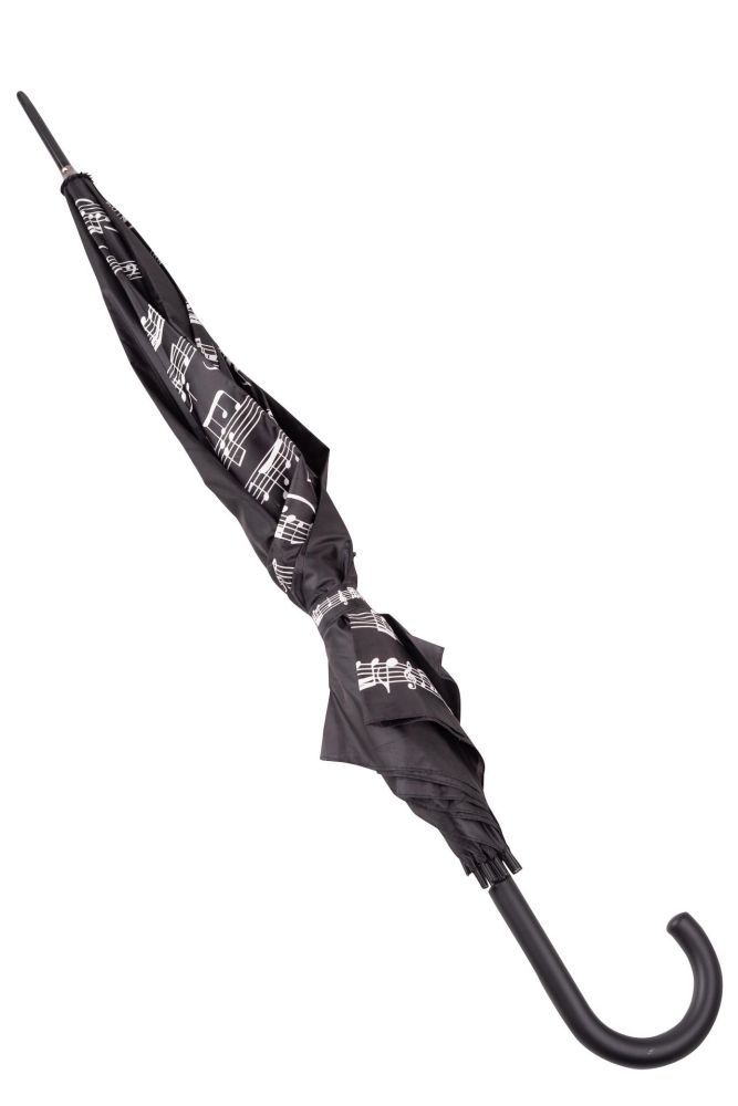 Regenschirm umbrella mit Noten Farbe schwarz / weiß - Gudrun Kübler  Ø ca.100 cm