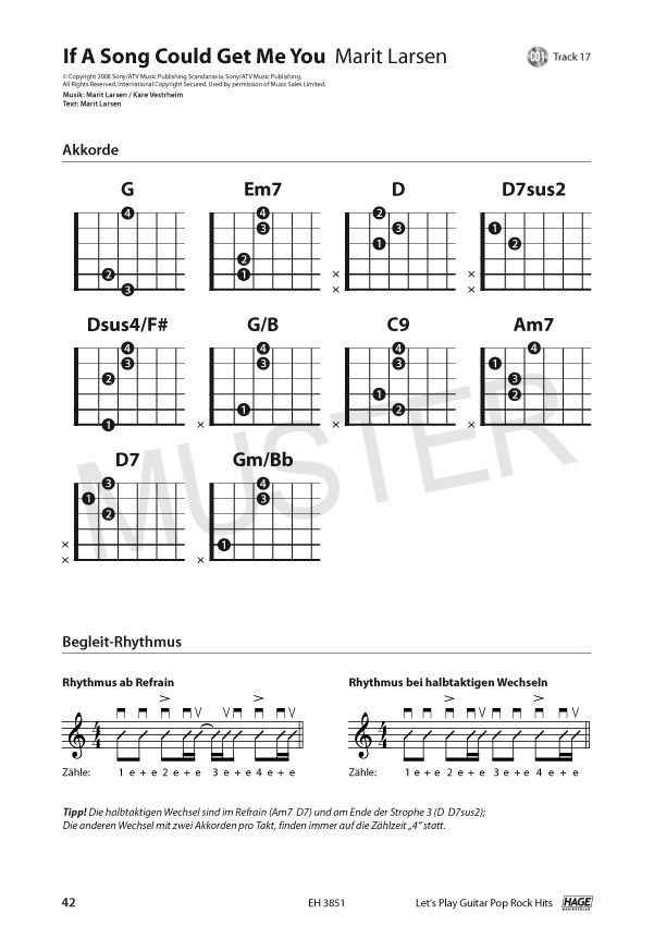 Noten Let's Play Guitar Pop Rock Hits incl. 2 CDs EH 3851 Lets