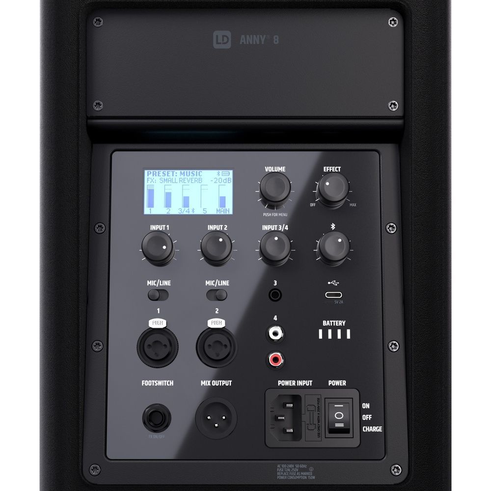 LD Systems ANNY 8 Black Akkubetriebene Bluetooth-Lautsprecherbox LD Systems ANNY 8 Black Akkubetriebene Bluetooth-Lautsprecherbox