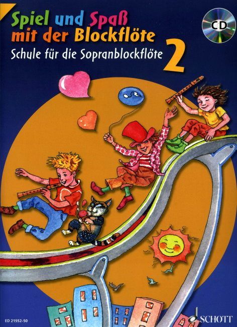 Noten Spiel und Spaß mit der Blockflöte 2 incl. CD Schule ED 21552 50 Sopran  - Onlineshop Musikhaus Markstein
