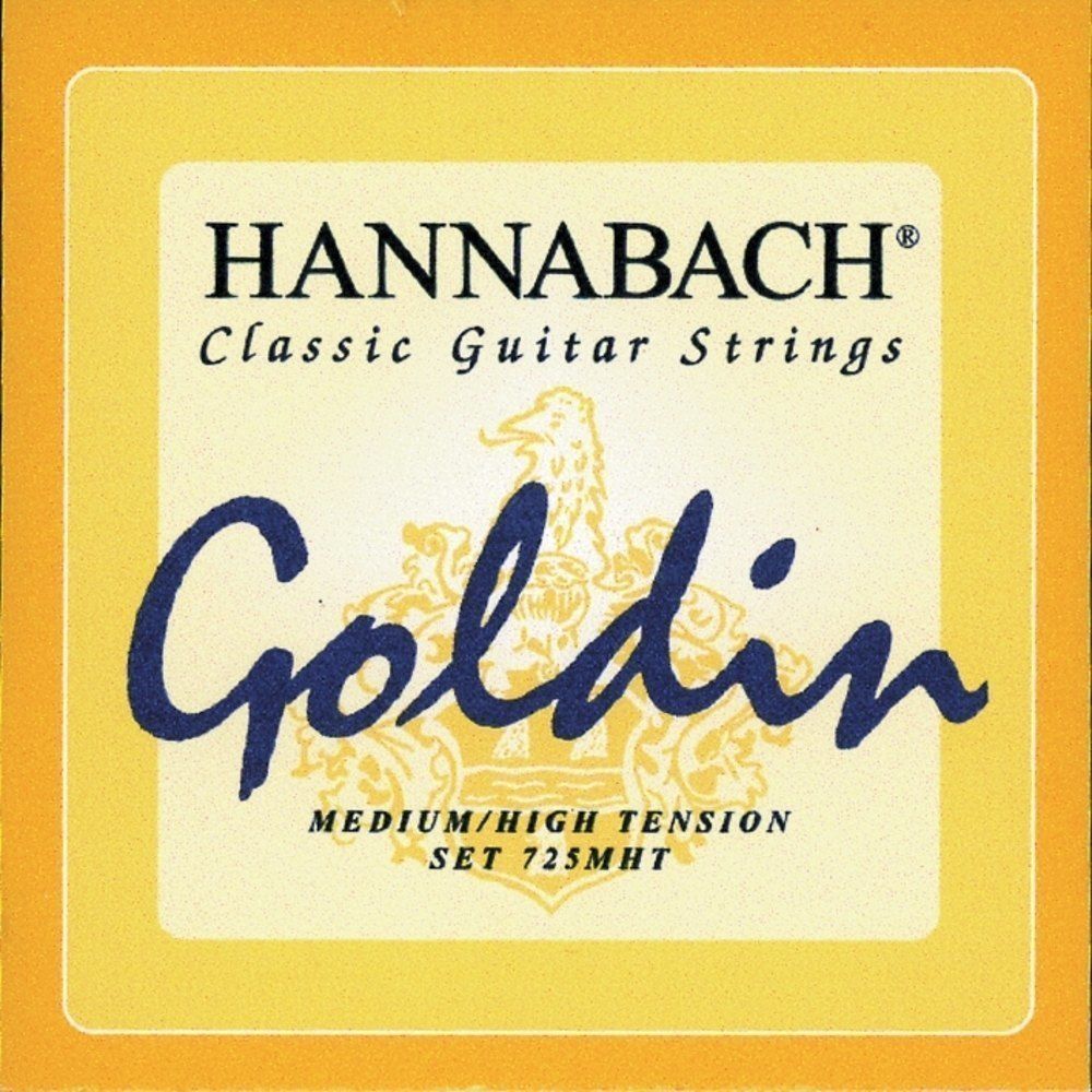Hannabach Klassikgitarre Saitensatz 725 Goldin Medium High Tension  - Onlineshop Musikhaus Markstein