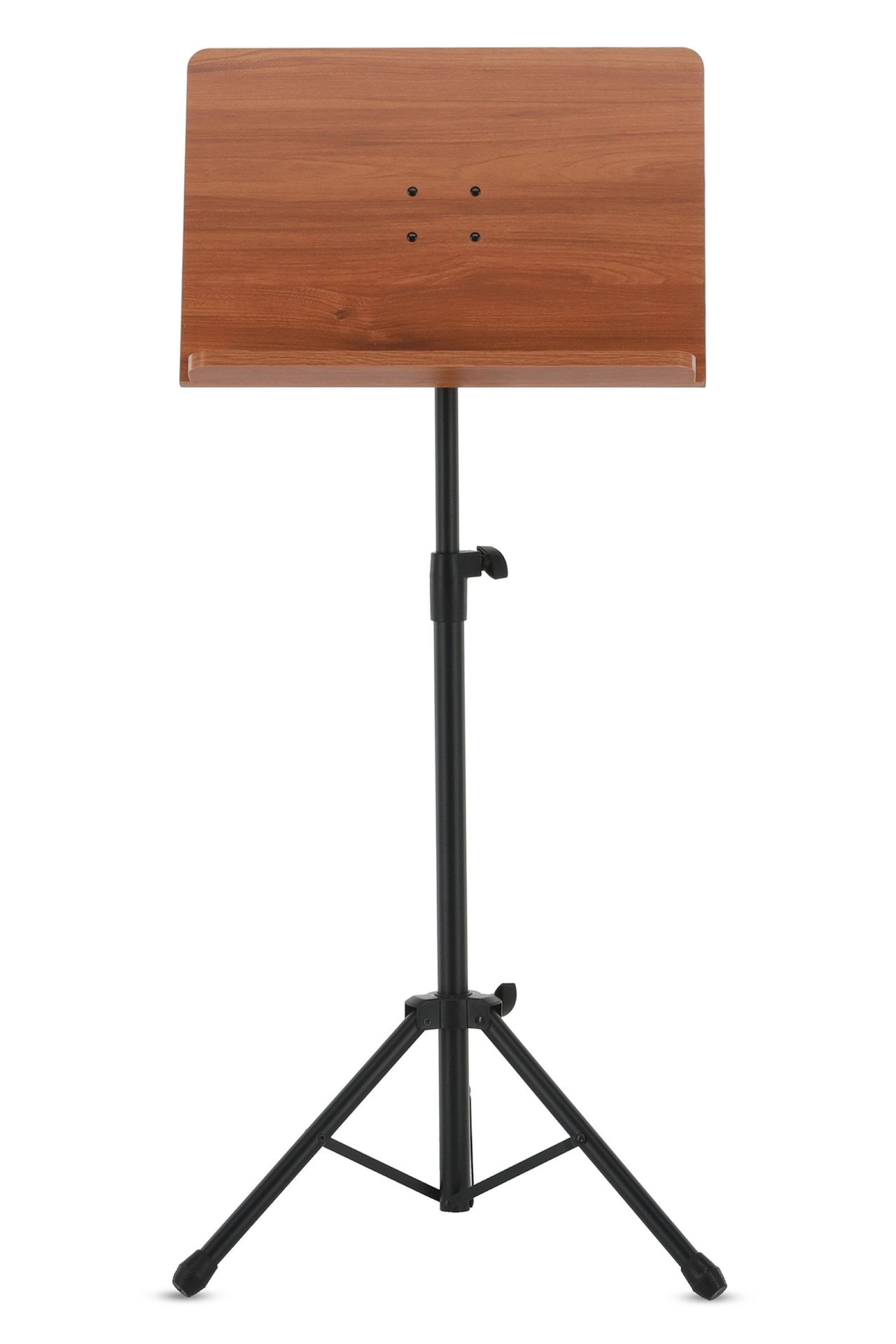 Orchesternotenpult MHO, abnehmbare Nussbaum-Holzauflage, H: 78-130cm _00005485_