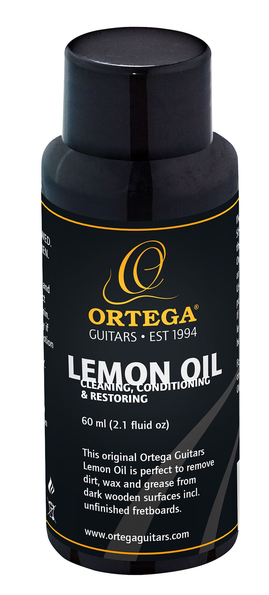 Ortega Guitars Lemon Oil Cleaner - Öl zur Pflege und Reinigung von Holzoberflächen - Zitronenöl - 60 ml (OLEM)