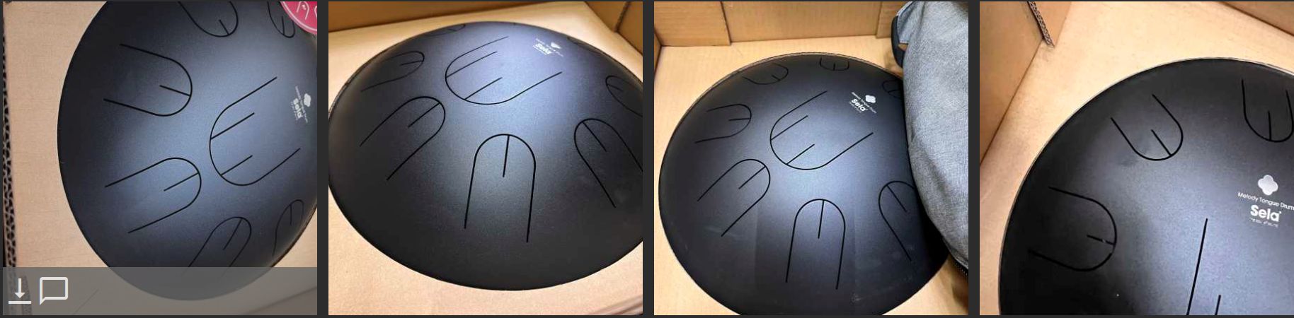 Sela Melody Tongue Drum 14" D Kurd Black !B-Ware- leichte Kratzer!