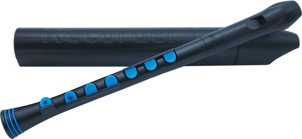 Sopran Blockflöte NUVO Recorder+ schwarz-blau, besonders einfache Griffweise