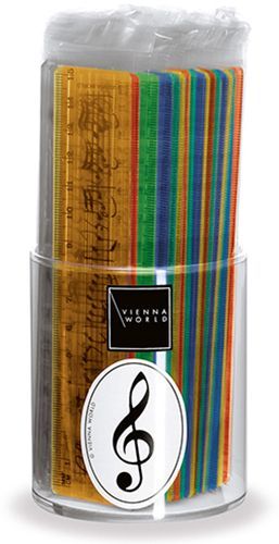 Lineal Notenzeile 15 cm bunt, Farbauswahl zufällig