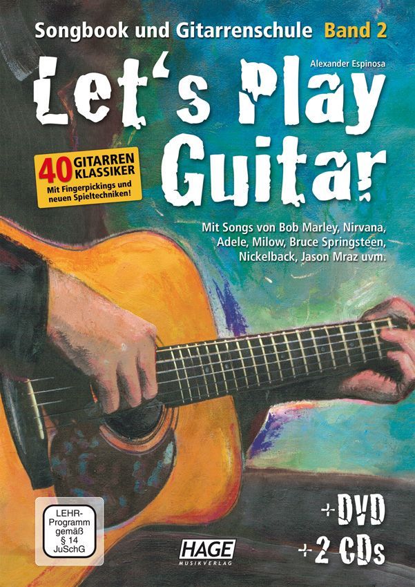 Noten Let´s play guitar 2 incl. 2 CDs & DVD Hage 3758 Alexander Espinosa Lets_00034413_
