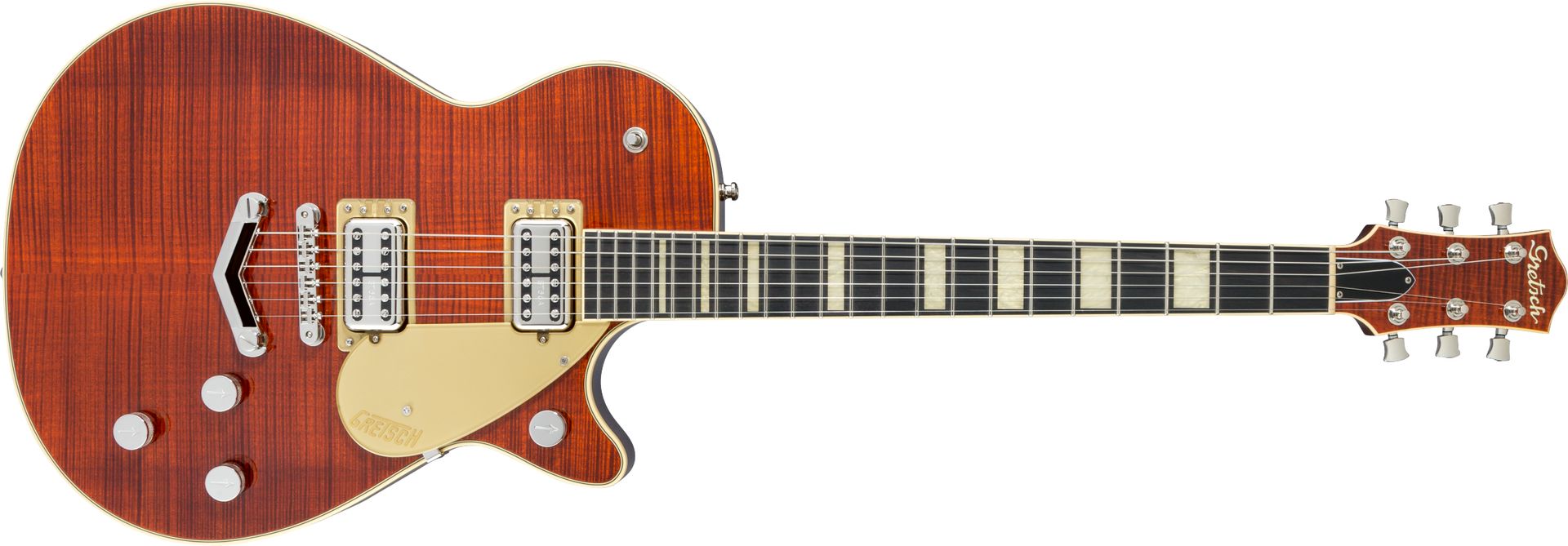 Gretsch G6228FM Players Edition Jet BT V Stoptail Bourbon Stain - Custom E-Gitarre
