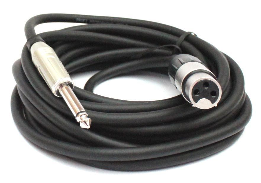 Mikrofonkabel Amphenol XLR female/ 6,3mm Klinkenstecker, 5 Meter, schwarz