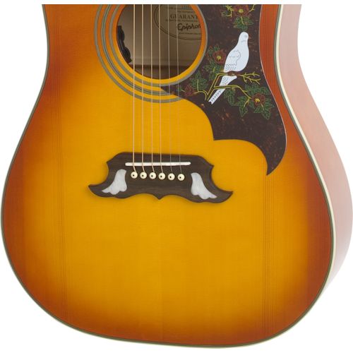 Epiphone Dove Studio Akustikgitarre mit Tonabnehmer/ EQ-System, Fichte sunburst_00027443_