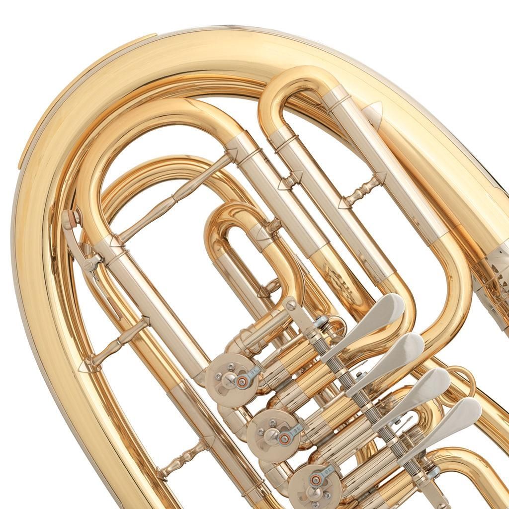 B&S 3033/2-L Bb-Tenorhorn, 4 Ventile, Bohrung 14,00 mm, Goldmessing,Etui_00029040_