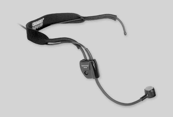 Shure WH20XLR Headset-Mikrofon, dynamisch, Niere, schwarzes Kopfbügelmikrofon