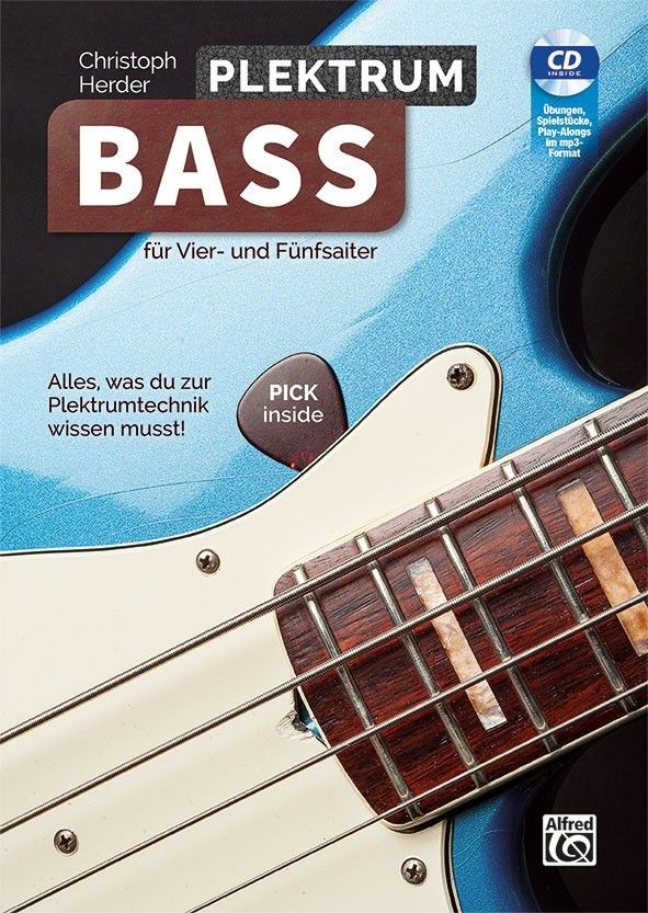 Noten Plektrum Bass für Vier- & Fünfsaiter Baß Alfred Verlag ALF 20287G incl. CD