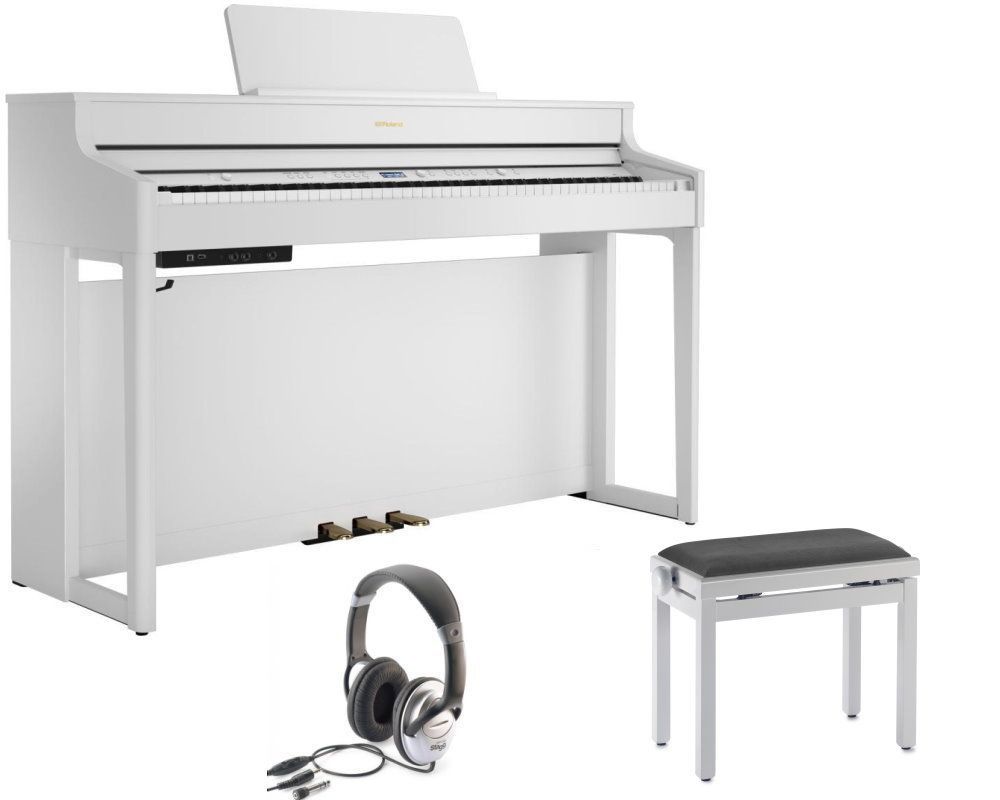 Roland HP-702 WH Set Digitalpiano weiß matt incl. Klavierbank und Kopfhörer