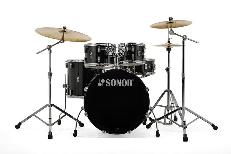 Sonor AQ1 Stage Set Piano Black Schlagzeug 22/10/12/16 Snare