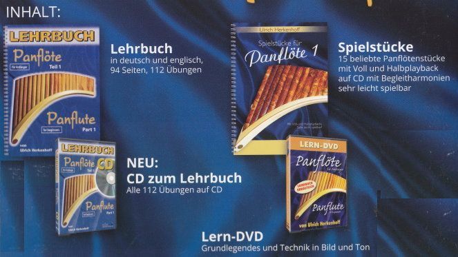 Noten Lehrbuch Panflöte für Anfänger Herkenhoff SET 1018 CD DVD Schule Spielbuch