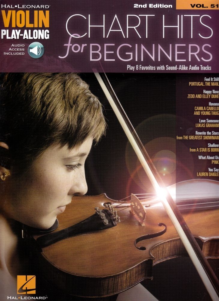 Noten Chart Hits for Beginners Violine play along 51 HL 293887 Hal-Leonard