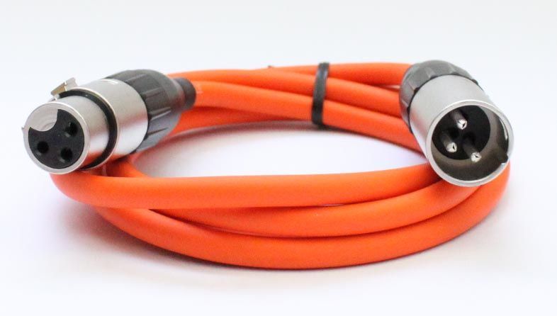 Mikrofonkabel Amphenol XLR male/female, 1,5 Meter, orange