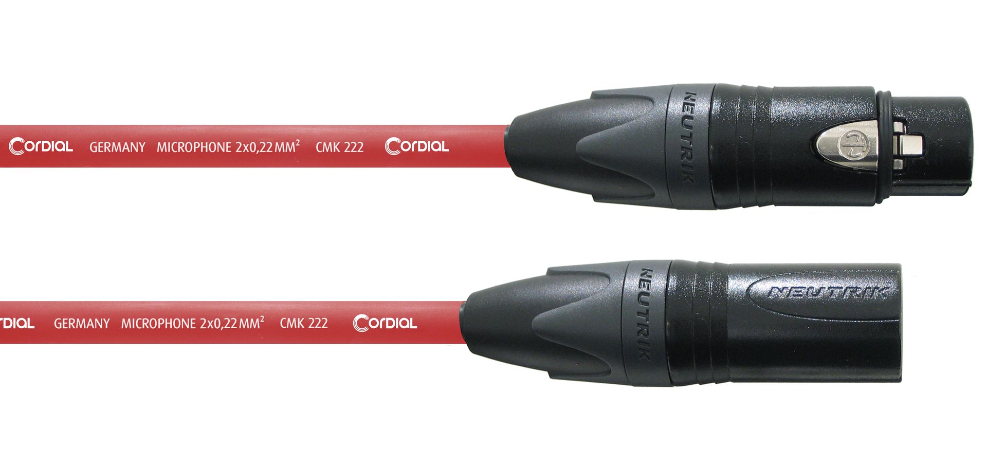 Cordial CPM 5 FM-RT Mikrofonkabel Neutrik XLR male/female, 5 Meter Rot_00053140_